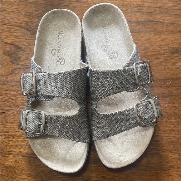 Adult buckled Silver Sandals - Picture 1 of 4